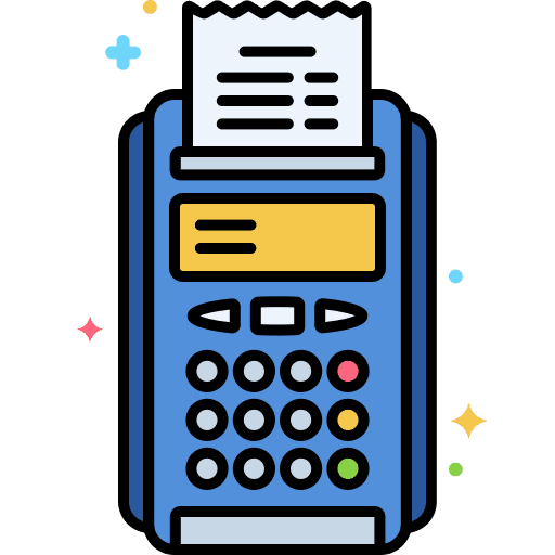 Card machine online store business and finance mobile payment icon