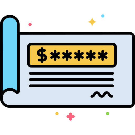 Cheque ui mobile payment business and finance icon