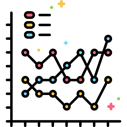 Exchange rate business exchange rate line graph icon