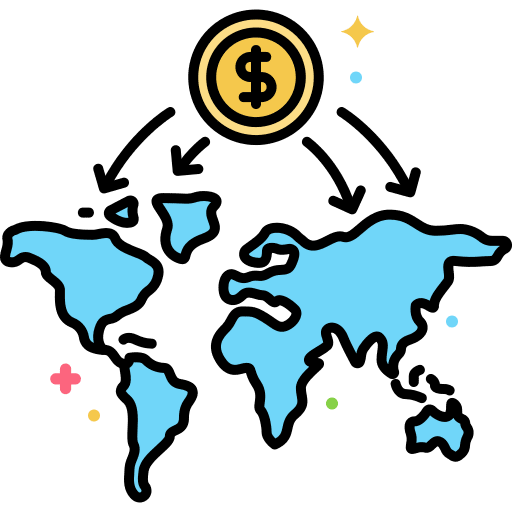 Money cash global money icon