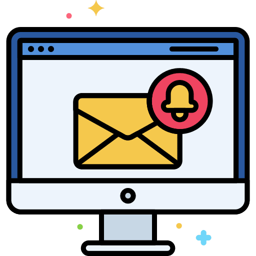 Email ui bell ring communications icon