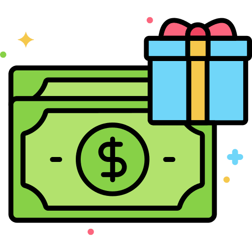 Gift money present sales icon