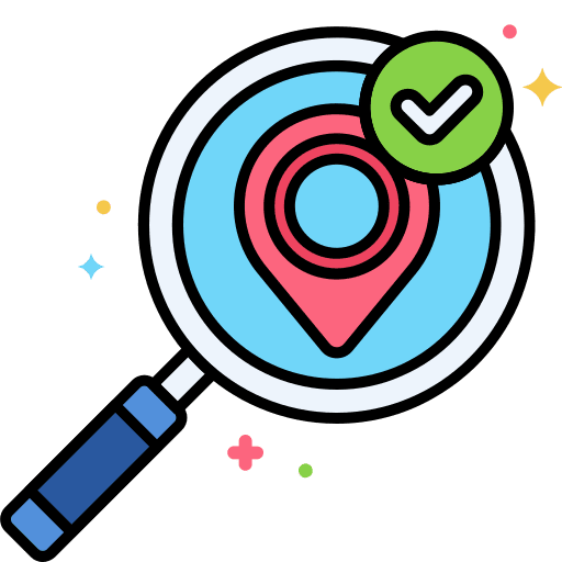 Location pin destination find location pin icon