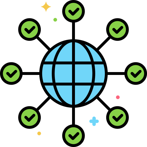 Network networking business and finance worldwide icon