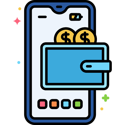 Online payment communications business and finance ui icon