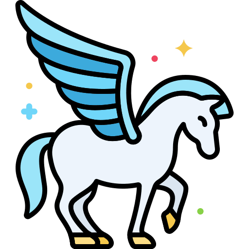 Pegasus flying animals horse icon