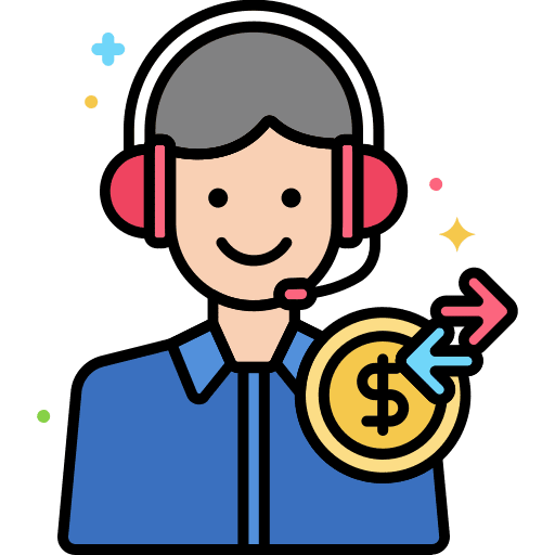 Phone operator customer service technical support occupation icon