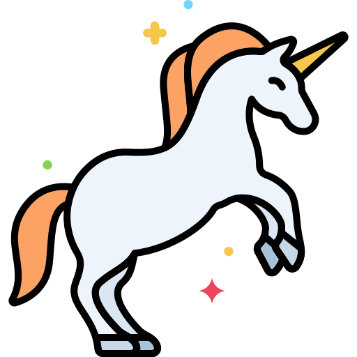 Unicorn unicorn fairy tale halloween icon