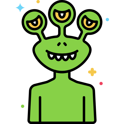 Alien science fiction transportation transport icon