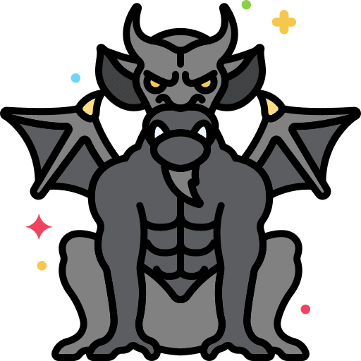 Gargoyle spooky monster horror icon