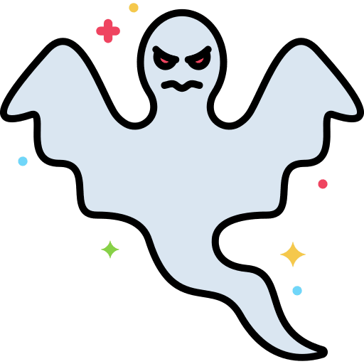 Ghost halloween supernatural horror icon