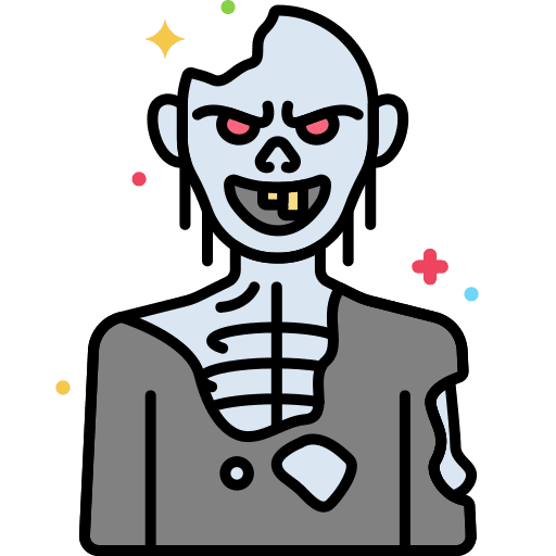 Ghoul halloween terror scary icon