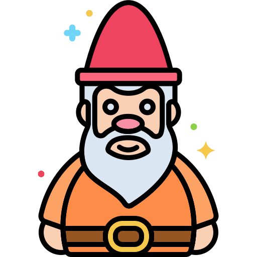 Gnome spooky mythical creature halloween icon