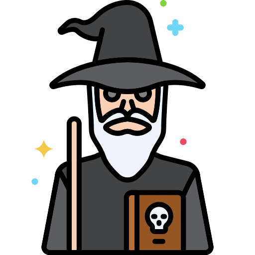 Wizard wizard frightening scary icon