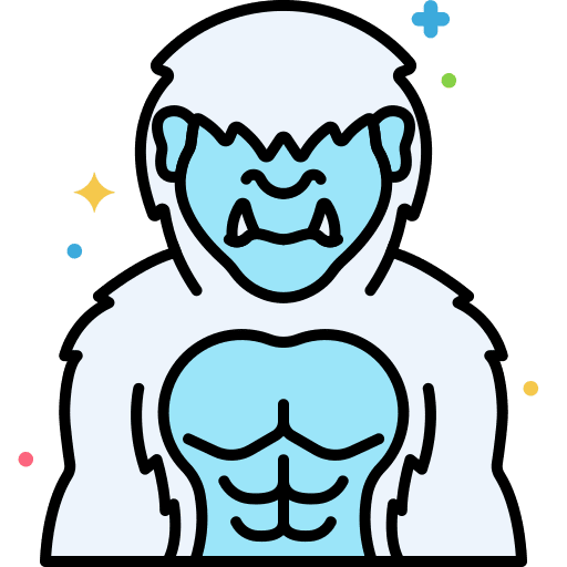Yeti cultures yeti fairy tale icon