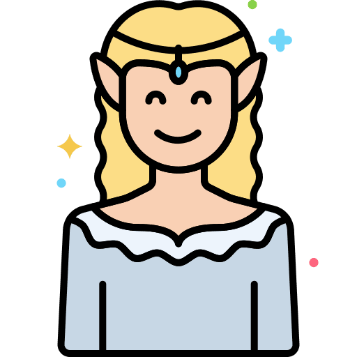 Elf supernatural spooky mythical creature icon