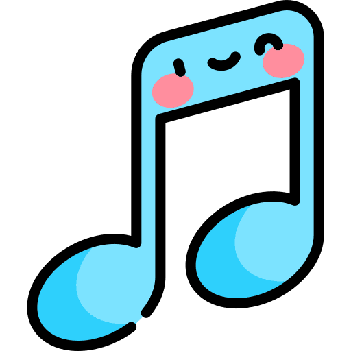 Musical note quaver song sound icon
