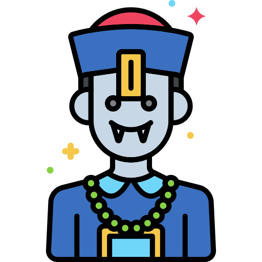 Vampire character spooky fear icon