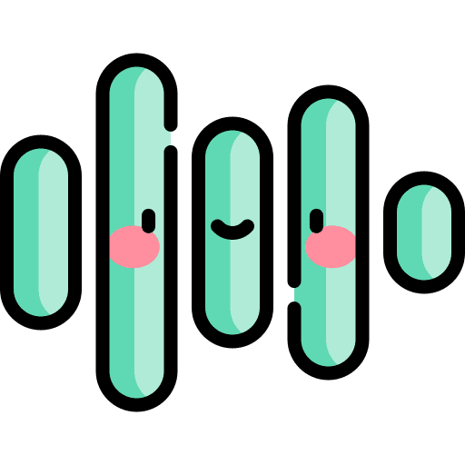 Sound waves electronic music player sound bars icon