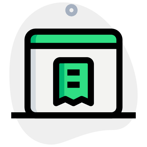 Bookmarking address book agenda online icon