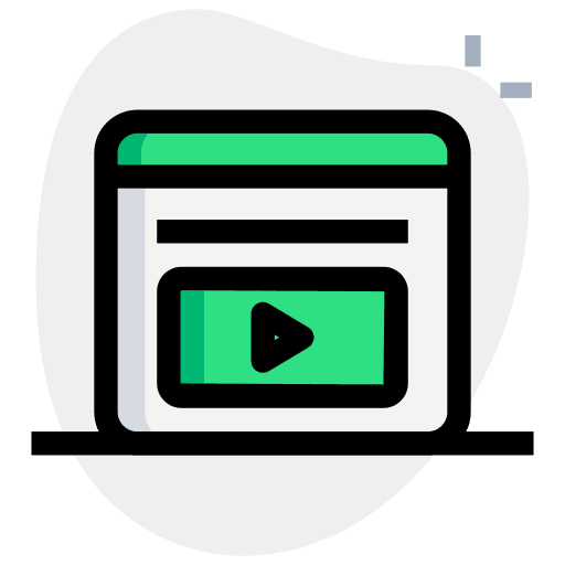 Live streaming technology video video player icon