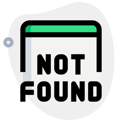 Not found seo and web page not found browser icon