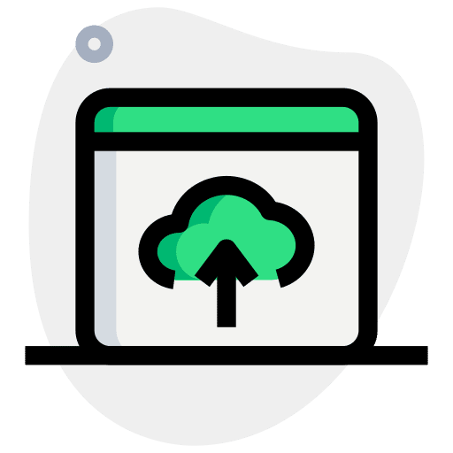 Upload direction cloud uploading icon