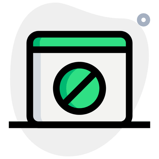 Blocked blocked page layout icon