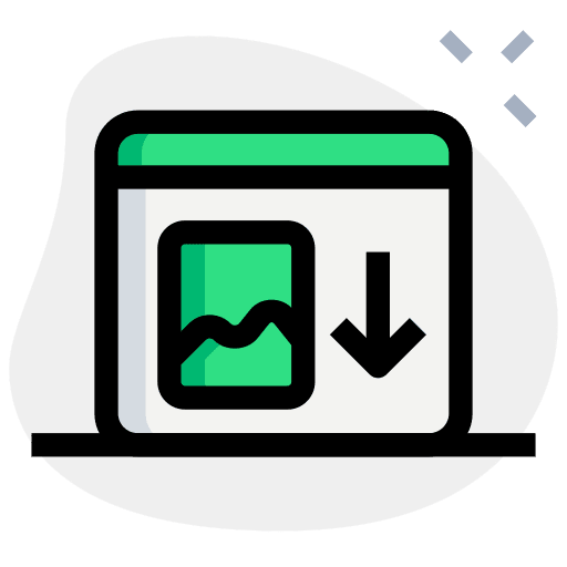 Downloading download dashboard interface down arrow icon