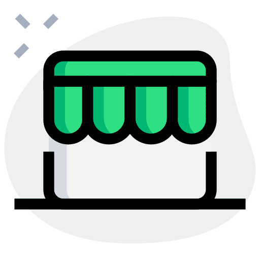 Online shopping marketplace browser store icon