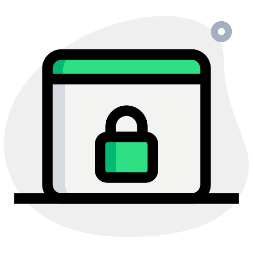 Padlock web page locked browser icon