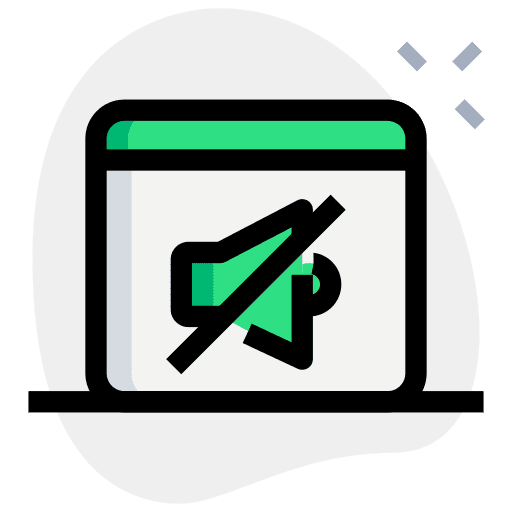 Sound off interface volume sound off icon