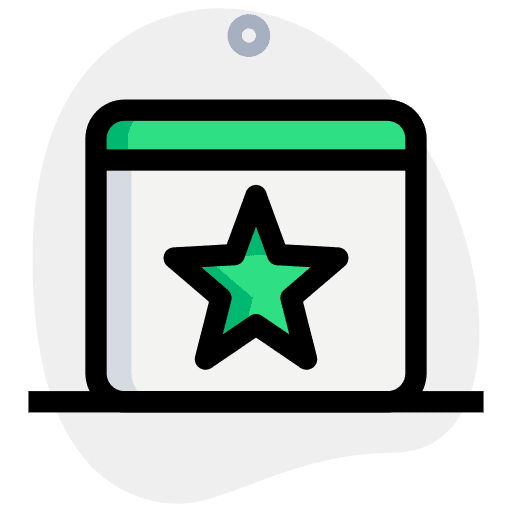 Starred web browser favorite star icon