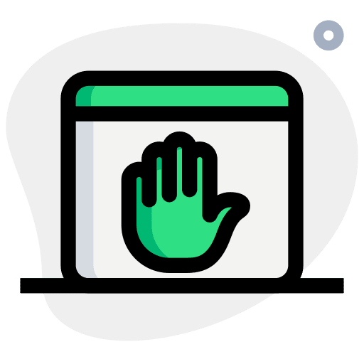 Stop hands stop stop sign icon