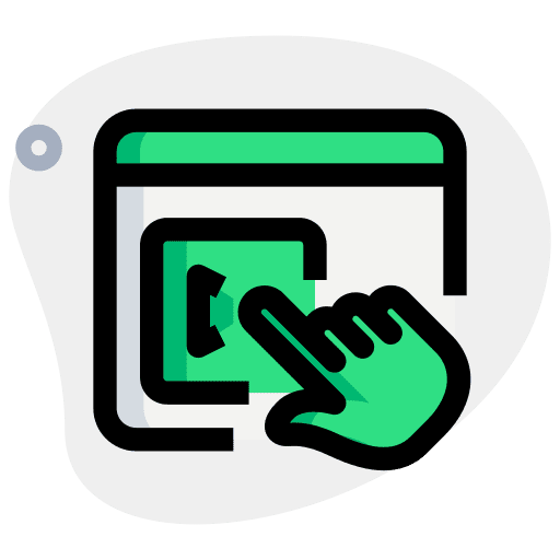 Touch screen multimedia player music player seo and web icon