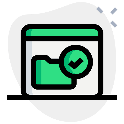 Verify folders document check icon