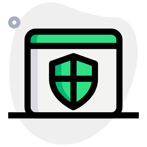 Defensive web security defensive safe icon