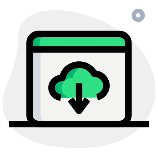 Download browser internet cloud icon