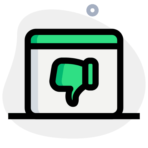 Feedback seo and web thumb down thumbs down icon