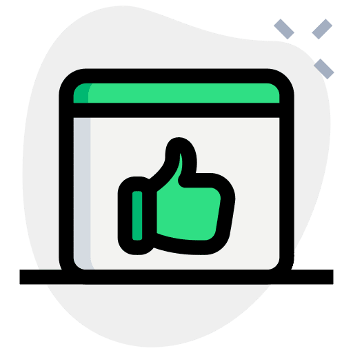 Good thumb up like seo and web icon
