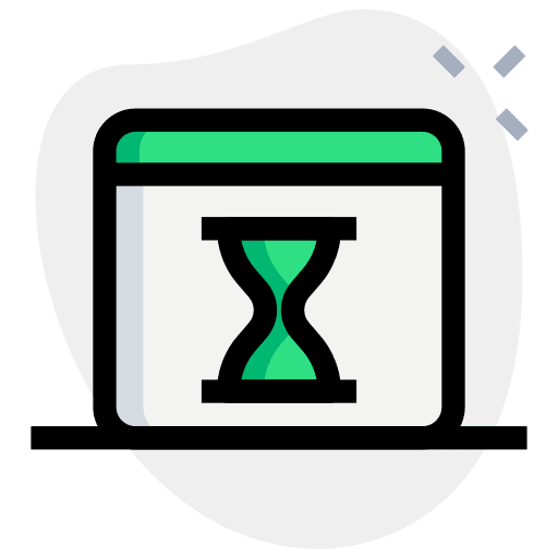 Hourglass time seo and web hourglass icon