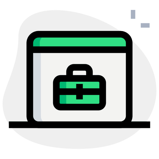 Job search bag travel portfolio icon