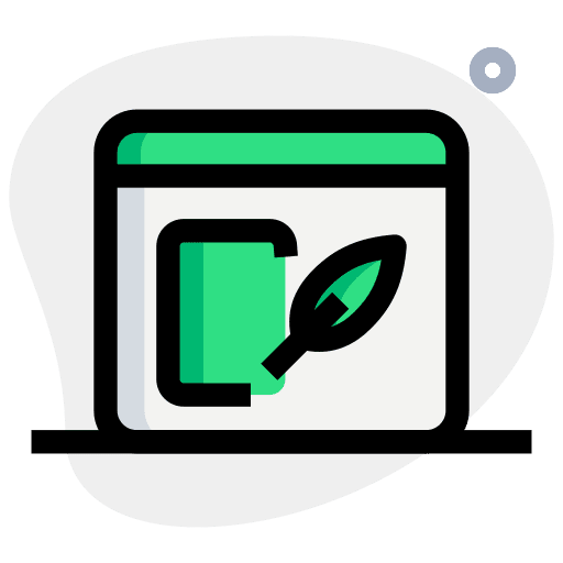 Landing page page landing page leaf icon