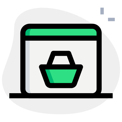 Basket multimedia website online shop icon