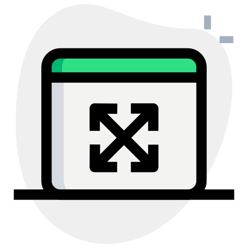 Maximize interface direction fullscreen icon