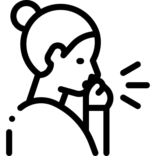 Cough bacteria virus transmission cough icon