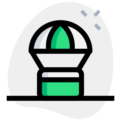 Parachute paragliding parachute action icon