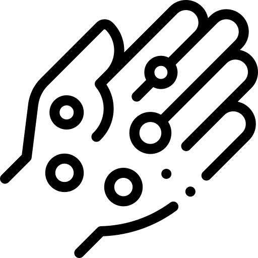 Hand outbreak virus medical icon