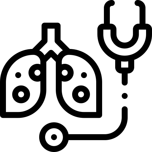 Infected lungs healthcare examination covid 19 icon