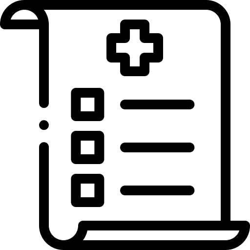 Medical prescription healthcare and medical hospital health clinic icon